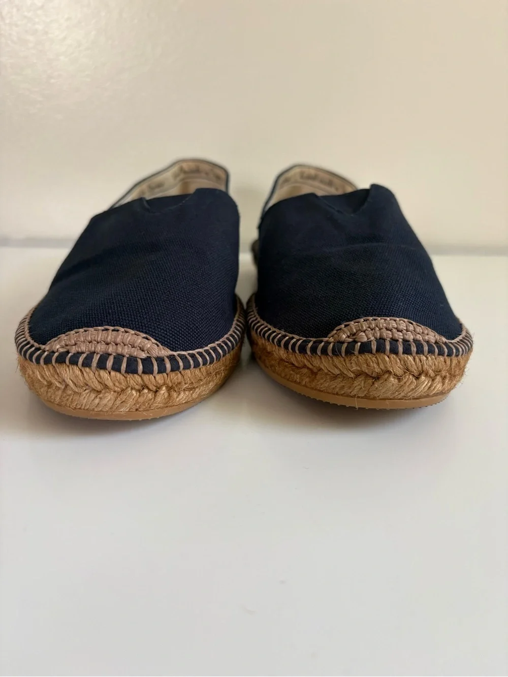 Viscata Barceloneta Women’s Canvas Espadrille Flats Navy Blue Slip-On Size 41-10
